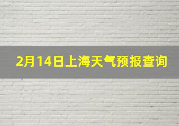 2月14日上海天气预报查询