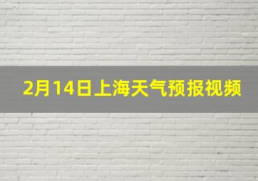 2月14日上海天气预报视频