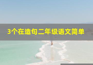 3个在造句二年级语文简单