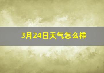 3月24日天气怎么样