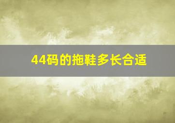 44码的拖鞋多长合适