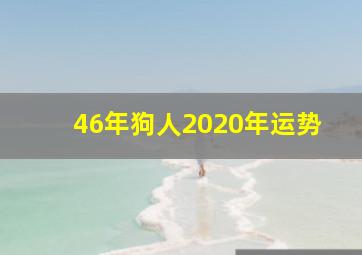 46年狗人2020年运势