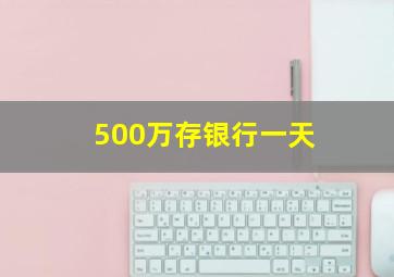 500万存银行一天