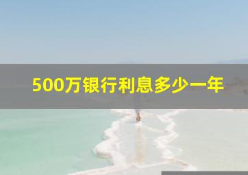 500万银行利息多少一年