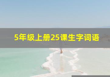 5年级上册25课生字词语