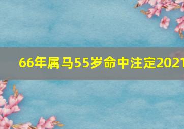 66年属马55岁命中注定2021