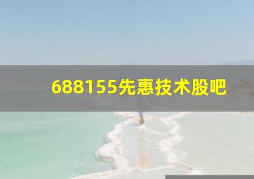 688155先惠技术股吧