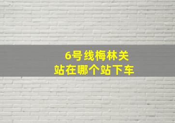 6号线梅林关站在哪个站下车