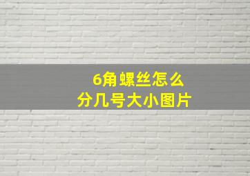 6角螺丝怎么分几号大小图片