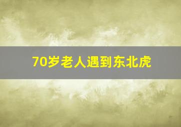 70岁老人遇到东北虎