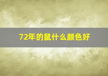 72年的鼠什么颜色好