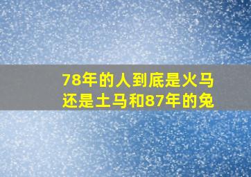 78年的人到底是火马还是土马和87年的兔