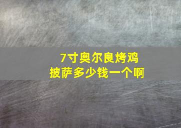 7寸奥尔良烤鸡披萨多少钱一个啊