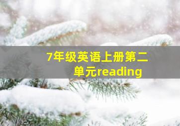 7年级英语上册第二单元reading