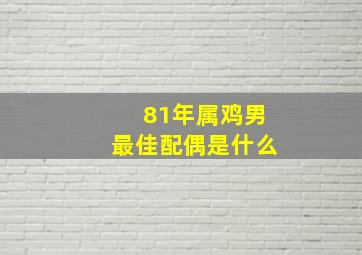 81年属鸡男最佳配偶是什么