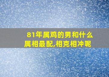 81年属鸡的男和什么属相最配,相克相冲呢