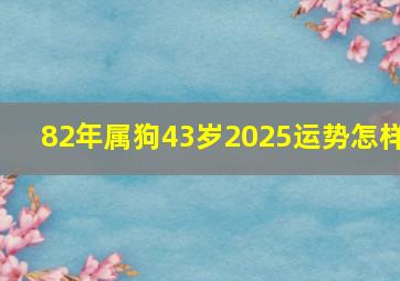 82年属狗43岁2025运势怎样