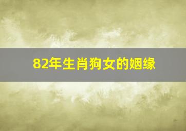 82年生肖狗女的姻缘