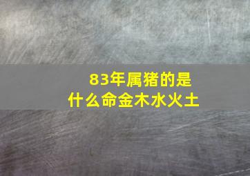 83年属猪的是什么命金木水火土