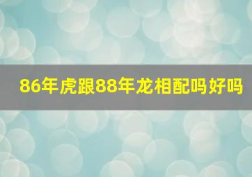 86年虎跟88年龙相配吗好吗