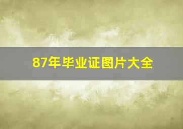 87年毕业证图片大全