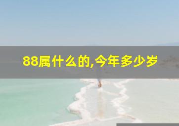 88属什么的,今年多少岁