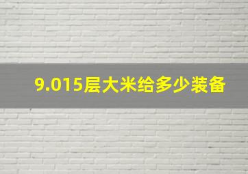 9.015层大米给多少装备