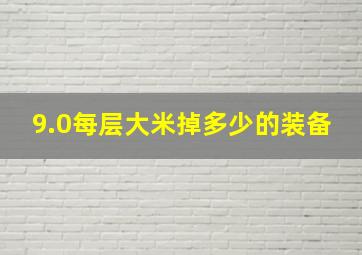 9.0每层大米掉多少的装备