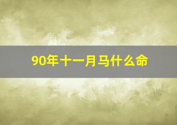 90年十一月马什么命