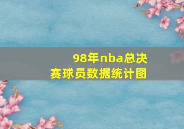 98年nba总决赛球员数据统计图