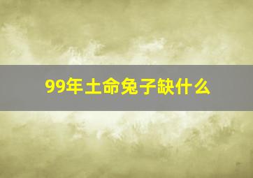 99年土命兔子缺什么