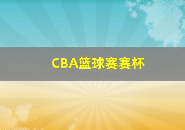 CBA篮球赛赛杯