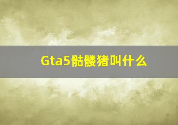 Gta5骷髅猪叫什么