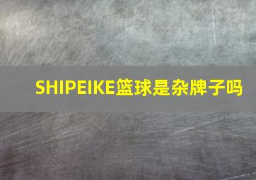 SHIPEIKE篮球是杂牌子吗