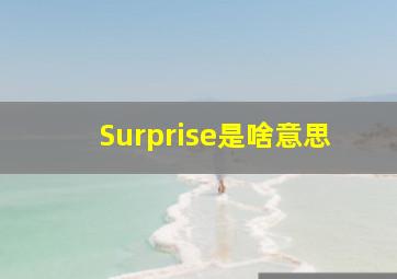 Surprise是啥意思