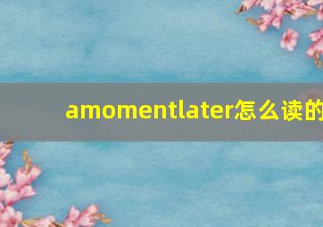 amomentlater怎么读的