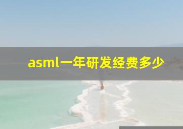 asml一年研发经费多少