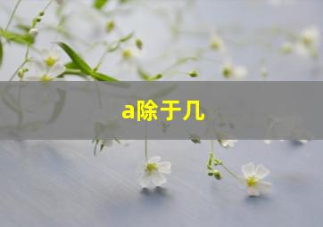 a除于几