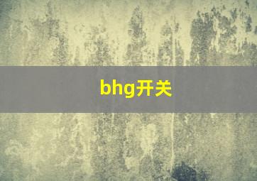 bhg开关