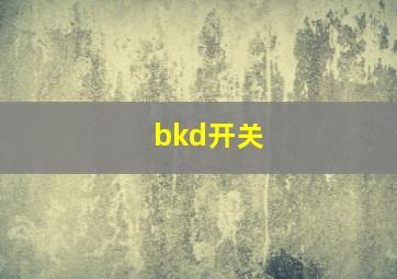 bkd开关