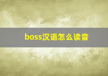 boss汉语怎么读音