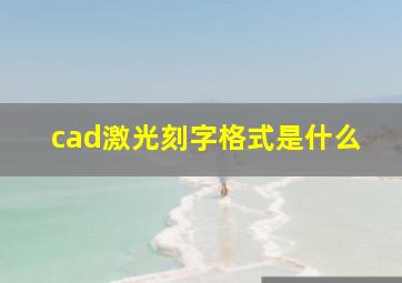 cad激光刻字格式是什么