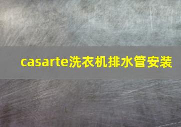 casarte洗衣机排水管安装