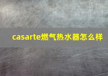 casarte燃气热水器怎么样