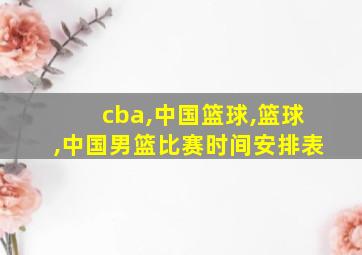 cba,中国篮球,篮球,中国男篮比赛时间安排表