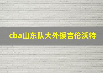 cba山东队大外援吉伦沃特