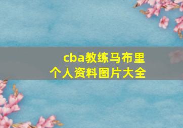 cba教练马布里个人资料图片大全