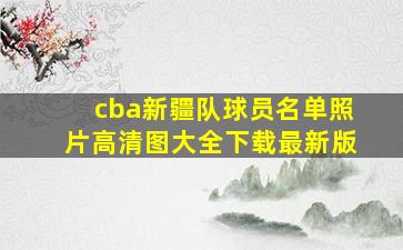 cba新疆队球员名单照片高清图大全下载最新版