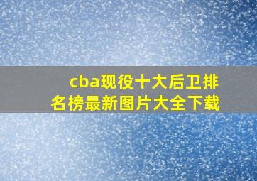 cba现役十大后卫排名榜最新图片大全下载