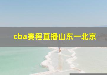 cba赛程直播山东一北京